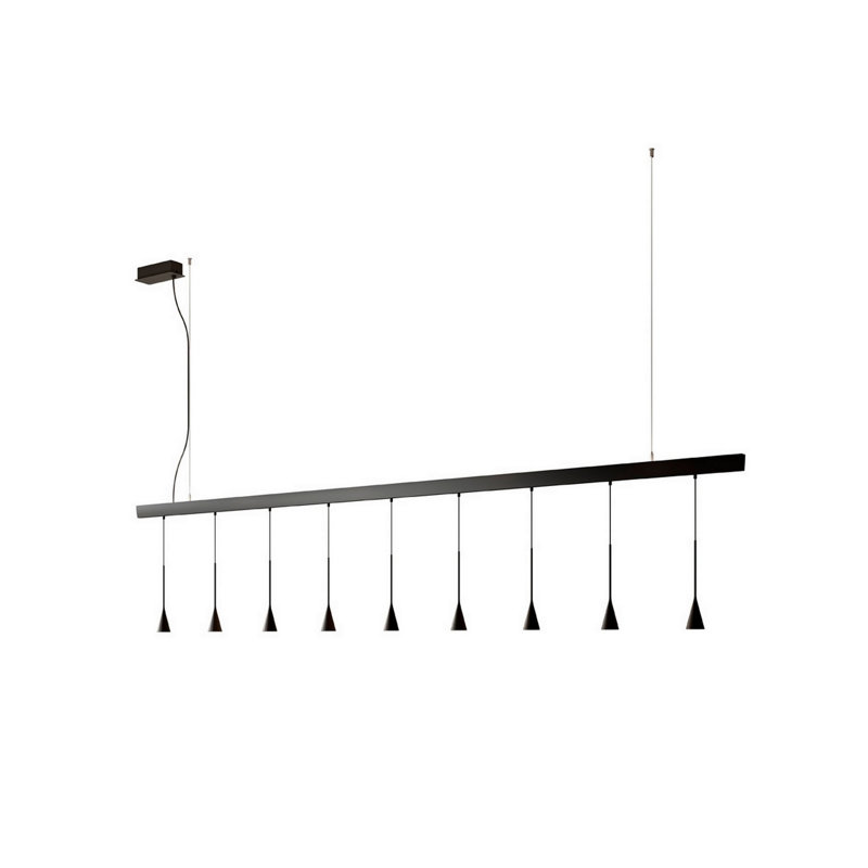 Ebony Black Aluminum LED Island Pendant - Multi Height Skybell