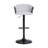Adjustable Wood Bar Stool With Black Metal-1302376350