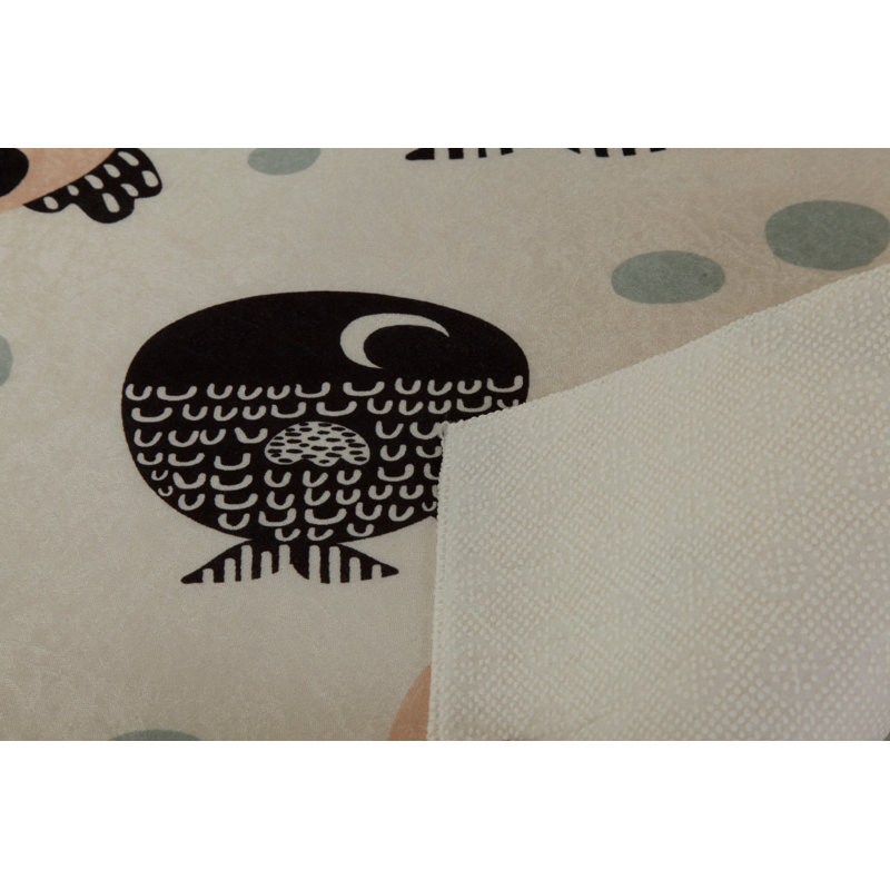 Tapis tissé de qualité supérieure, 5,2 x 7,5 pi, 100% polyester, antibactérien, antidérapant, hauteur des poils de 0,3 po | Lavable à la machine, impression numérique 3D | Parfait pour le salon, la chambre à coucher et le bureau