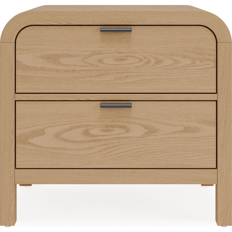 28 W Bedside Table, Timber