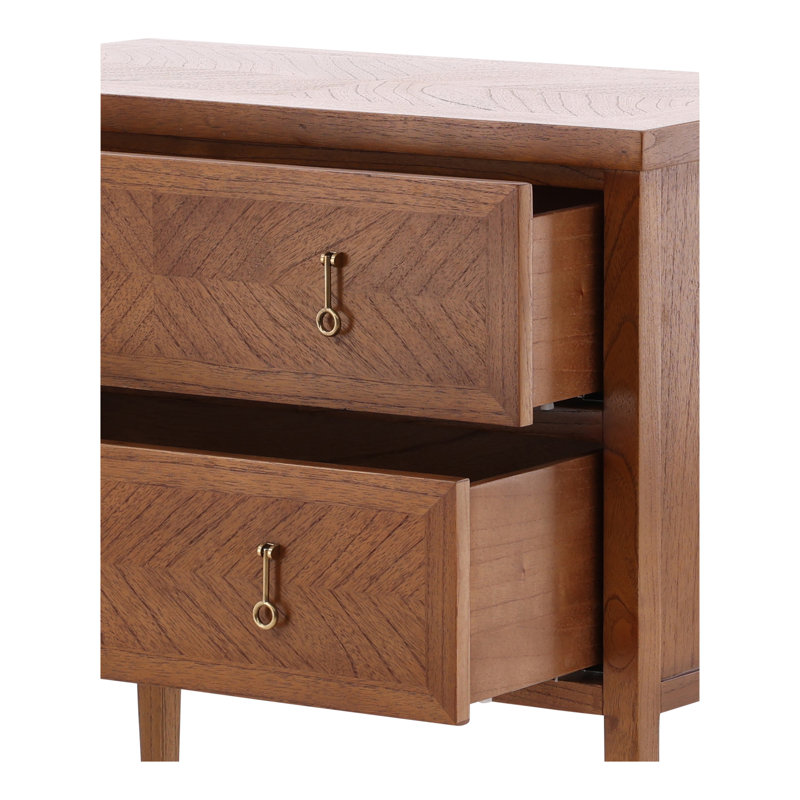 Furniture Classics Regis Natural Mindi Wood 2-Drawer Chest