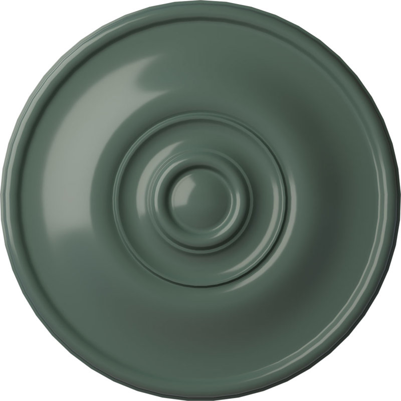 Médaillon de plafond Endurathane Classic, DE 12 3/8 po x P 4 po x P 1 1/8 po (convient aux auvents jusqu'à 7 1/4 po), finition platine peinte à la main