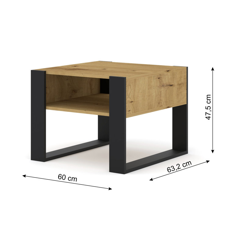 Maja Sled Coffee Table with Storage, Artisan Oak