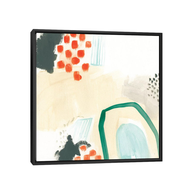 « chromatique inference iv », reproduction d’art sur toile tendue, H 18 po x l 18 po x P 1,5 po, Toile avec cadre noir