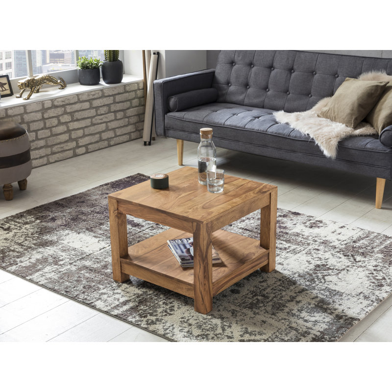 Lewistown Solid Wood Solid Wood Coffee Table with Storage, Acacia