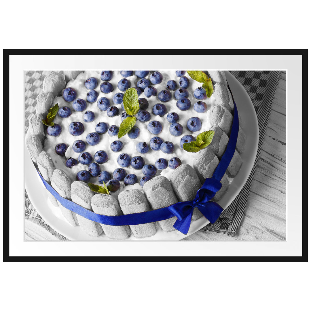 Gerahmtes Poster Leckere Blaubeertorte