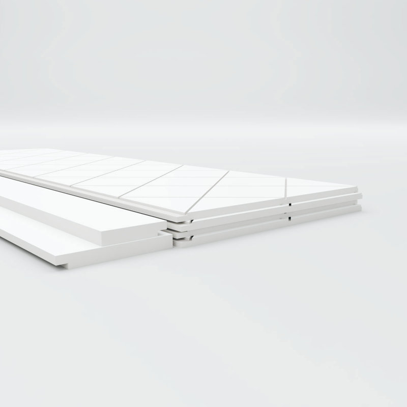 Panneaux muraux blancs 94,5 "(paquet de 4), L 36 po