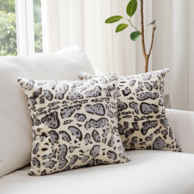 Square Faux Fur Pillow Cover and Insert