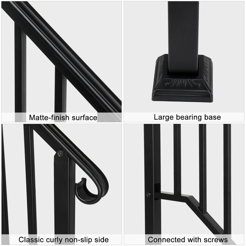 Outdoor 2 Level Iron Handrail