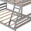 Lit superposé simple au-dessus d'un lit double en bois compact, conception de maison moderne pour la famille