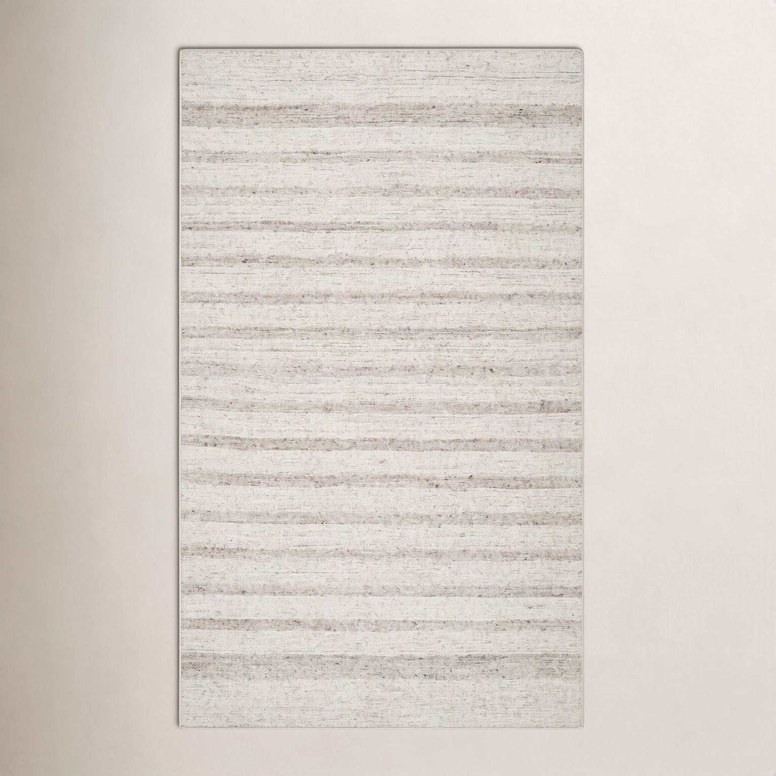 Hand-Tufted Brown Striped Rug, Rectangle 6' x 9'