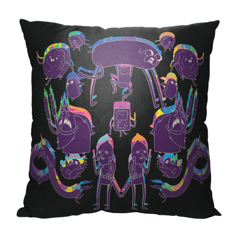 Adventure Time Mirrored Chaos Black Polyester Kids Pillow