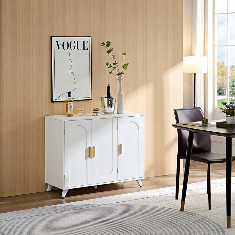 Buffet avec 3 portes et tablettes amovibles, armoire de vestibule
