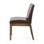 Chaise de salle à manger moderne avec tissu brun foncé, rembourrage confortable, housse en bois d'hévéa, style, solide