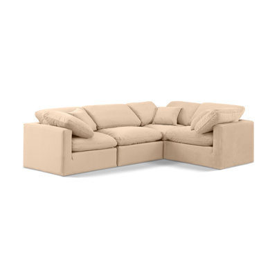 Itala Velvet L-Shaped Sectional Reversible
