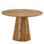 Ensemble de table et chaises de salle à manger rondes modernes de 45 pouces avec pied central et dossier en rotin rembourré-1346824008-1346824014