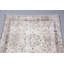 Tapis turc beige noué à la main idéal pour le vestibule avec un design rétro antique en laine