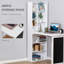 Bureau de bureau mural pliable avec tableau noir et tablette latérale pliable