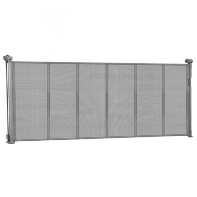 Retractable Baby Gate 34 In Tall, Extends To 71 In Wide, Secure And Easy One-Handed Operation For Kids And Pets