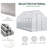 Outsunny 12' x 6' x 6.5' Polycarbonate Greenhouse with Adjustable Roof Vent, Walk-in Heavy Duty Greenhouse with Aluminum Frame, Rain Gutter and Sliding Door for Winter, Silver