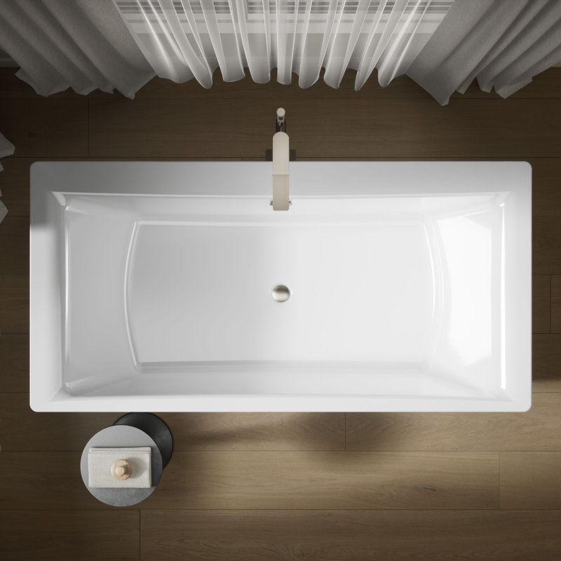 Stargaze 72" x 36" Freestanding Soaking Bathtub, White
