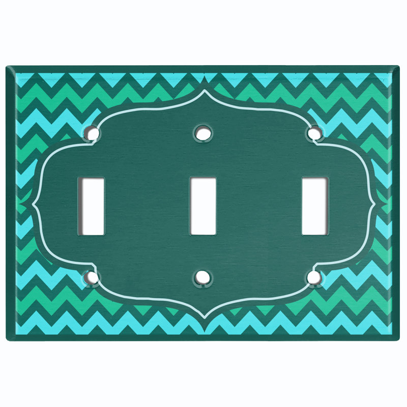 Patterned 3 - Gang Toggle Light Switch Standard Wall Plate