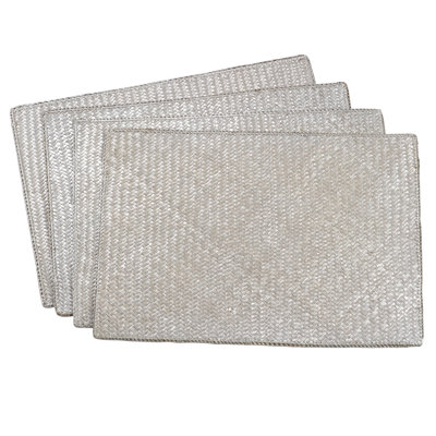 Kailua Collection Water Hyacinth Embroidered Rectangle Placemat