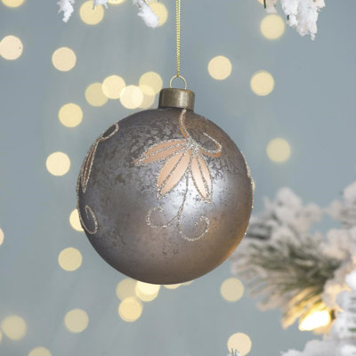 Glass Christmas Ball Ornaments, Glitter And Painted, For Holiday Decor And Tree Accents