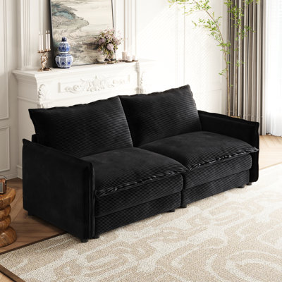 Ackman 2 Corduroy  High Living Room Furniture Couch 2 Seat Style