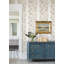 Teonna Light Pink Floral Stripe Wallpaper-644757667