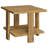 Square End Table with One Open Shelf