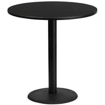 Jamey 24'' Round Laminate Table Top with 18'' Round Bar Height Table Base