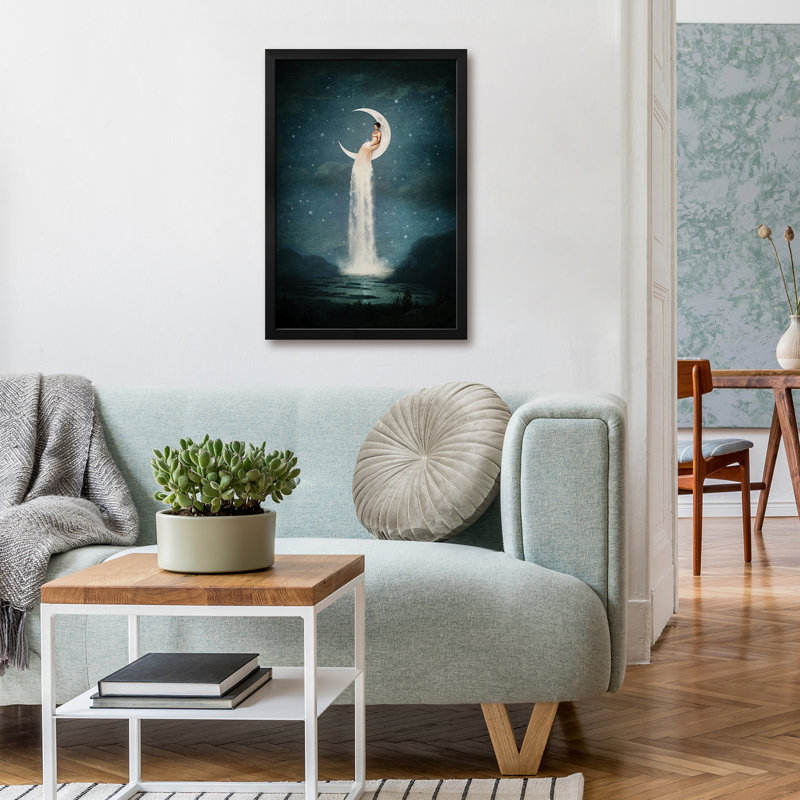 Moonriver Lady, affiche encadrée de qualité supérieure par Paula Belle Flores, H 24 po x l 16 po