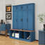 Arbre d'entrée en bois avec armoire, banc, portes et crochets-2024190849