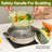 Large Collapsible Silicone Steamer Basket, Expandable for Pot,Non Slip Feet, Folding Silicone Vegetable Steamer Basket With Handles, BPA-Free, Compact Storage, Fits Various Pot 10"-12", Dishwasher Safe, (Green)