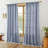 Semi Sheer Rod Pocket Curtain Panel with Tassel Fringe – Faux Linen Textured, Light Filtering, 1 Panel-509945933-509945927