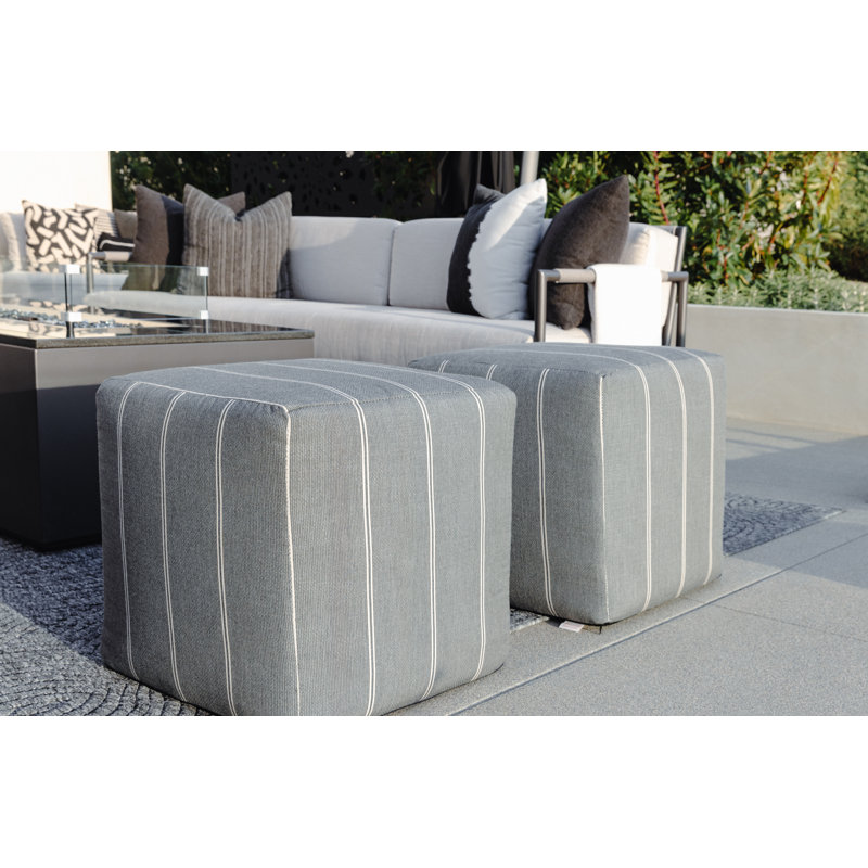 Repose-pieds d'extérieur avec coussins Sunbrella Hania