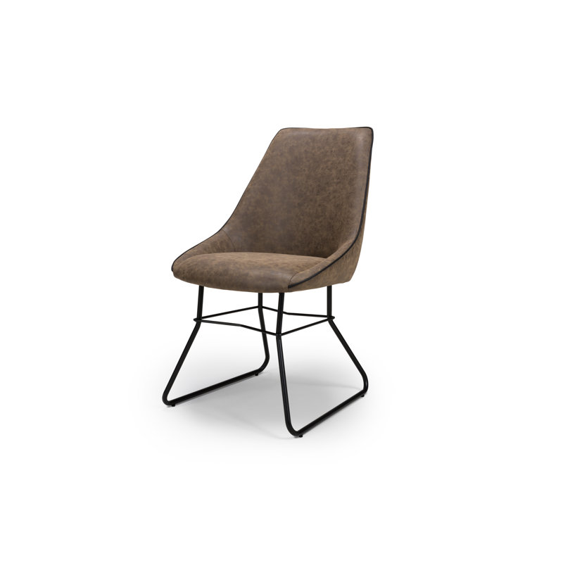 Fuquan 44cm H Upholstered Side Chair, Wax Antique Tan