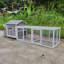 Cage à poules en bois pour poulailler avec portes en libre parcours-1009678583