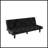 66" Black Velvet Sofa Bed