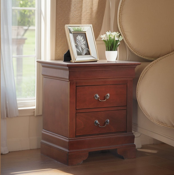Table de chevet charmante finition cerisier G2100-N