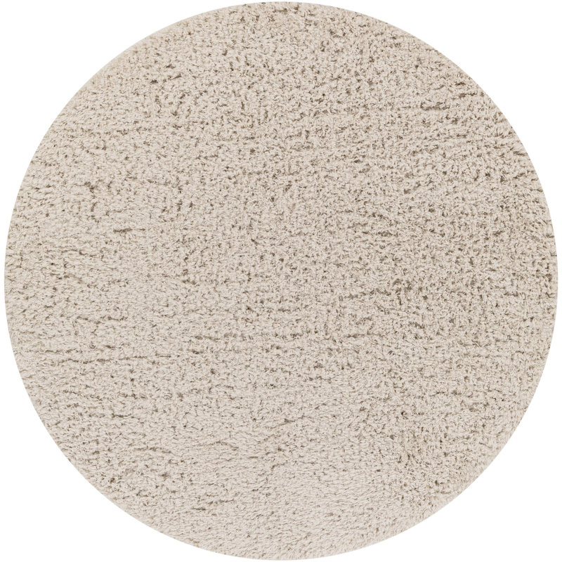 Tapis beige Gilkey, Rond 6 pi 7 po