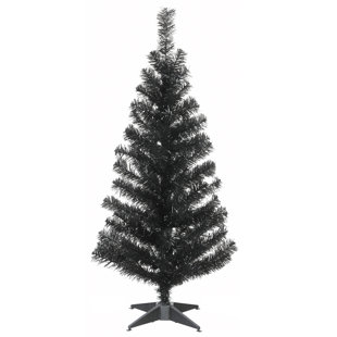 Black Ostrich Feather Trees Christmas Holidays Decor Display 3ft