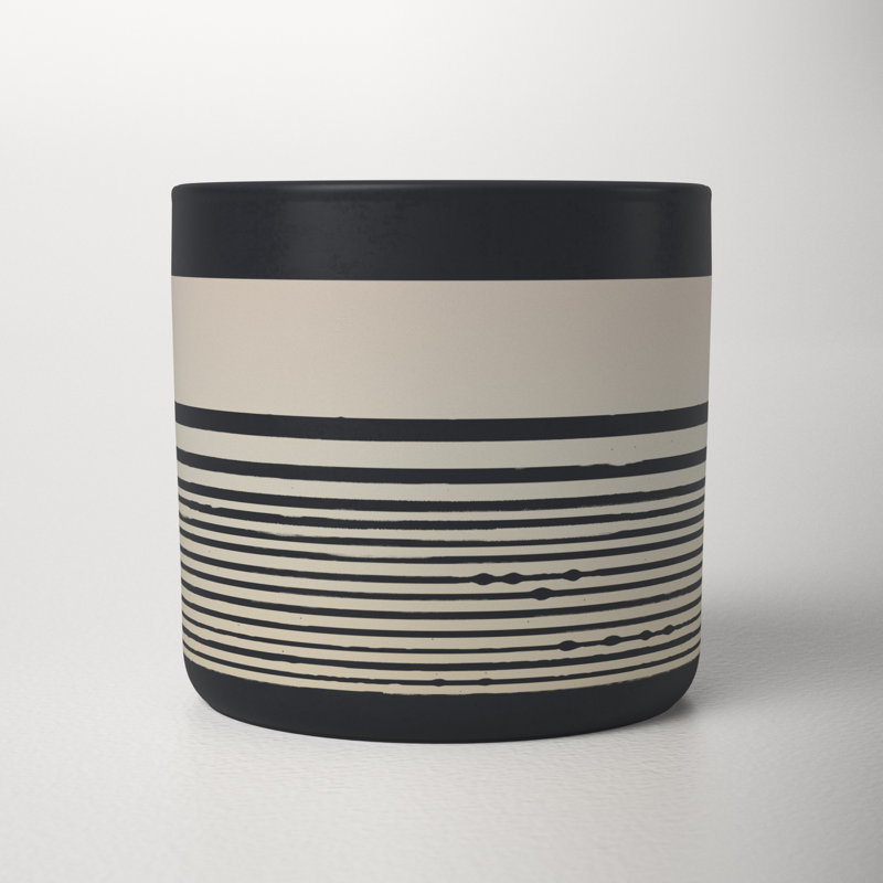 Handmade Ceramic Table Vase, 6.5" H x 6.75" W x 6.75" D