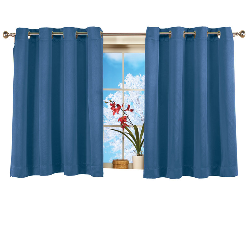 Rideau simple occultant à pattes Abdualeem, l 56 po x L 45 po, Bleu