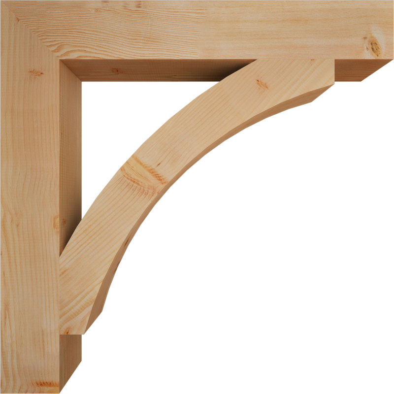 H 5,5 po x l 40 po x Support en bois / corbeau, Sapin de Douglas, H 40 po x l 5,5 po x P 40 po