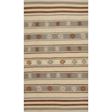 Striped Area Rug in Beige/Gray