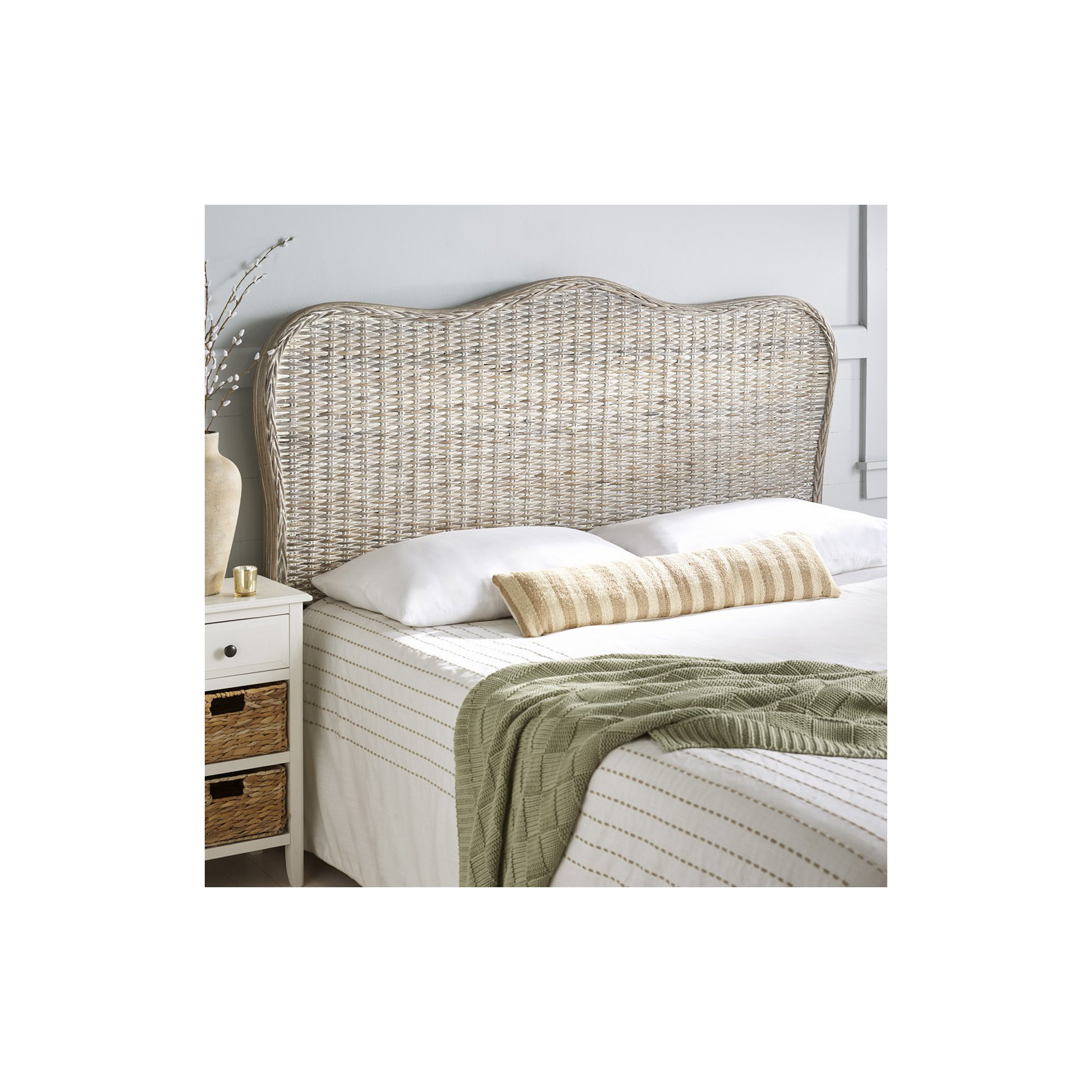 Litchford Headboard, Queen, White Washed
