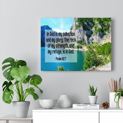 In God Is My Salvation Psalm 62:7 Christian Wall Art Bible Verse Print Ready to Hang -  Express Your Love Gifts, 3221175828