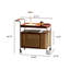 Chariot en rotin vintage en bois de noyer de 69 cm (27,17 po) avec porte de rangement